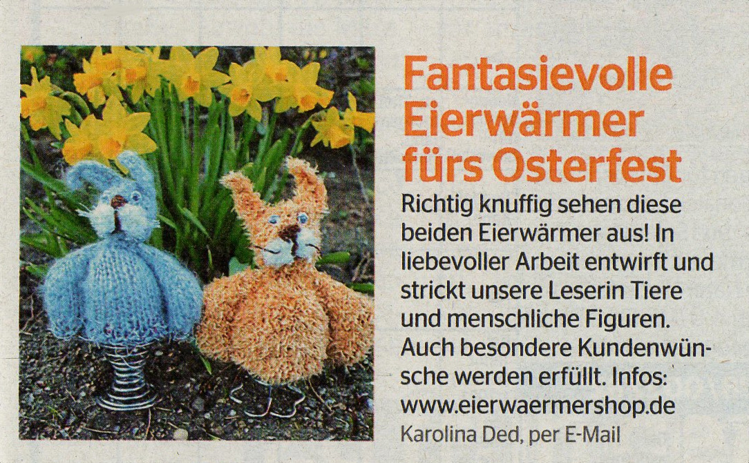 Fantasievolle Eierwärmer fürs Osterfest